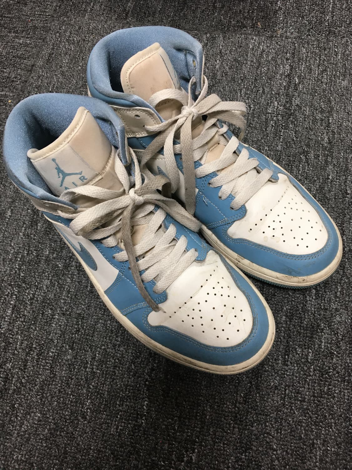 (W) Jordan 1 Mid Sail and Worn Blue 상품이미지2