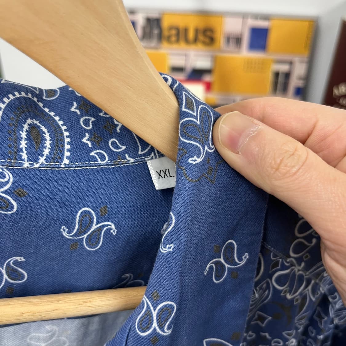 8by yoox 비스코스/코튼 페이즐리 반팔 셔츠 XXL 상품이미지4