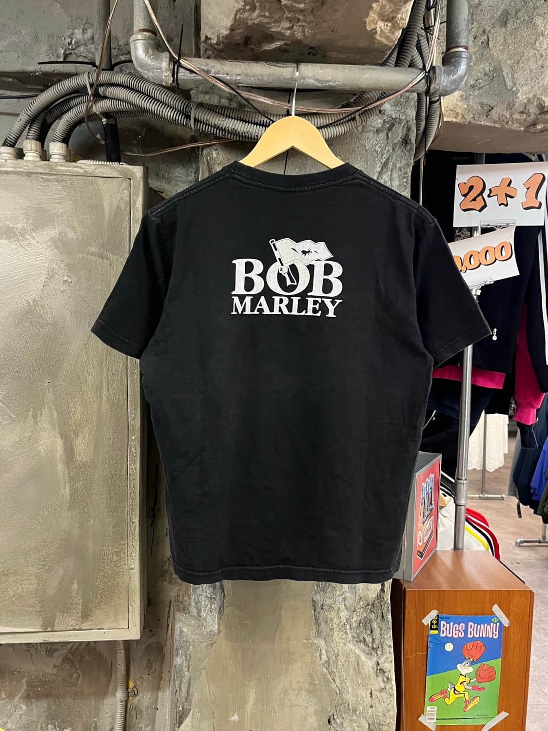 밥말리 프린팅 반팔티 블랙 M #csz3792 상품이미지2