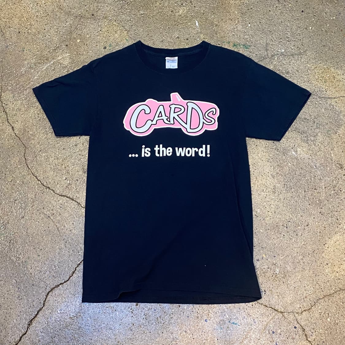 미국 빈티지 유니크 프린팅 카드 CARD 락티셔츠 반팔티 상품이미지1