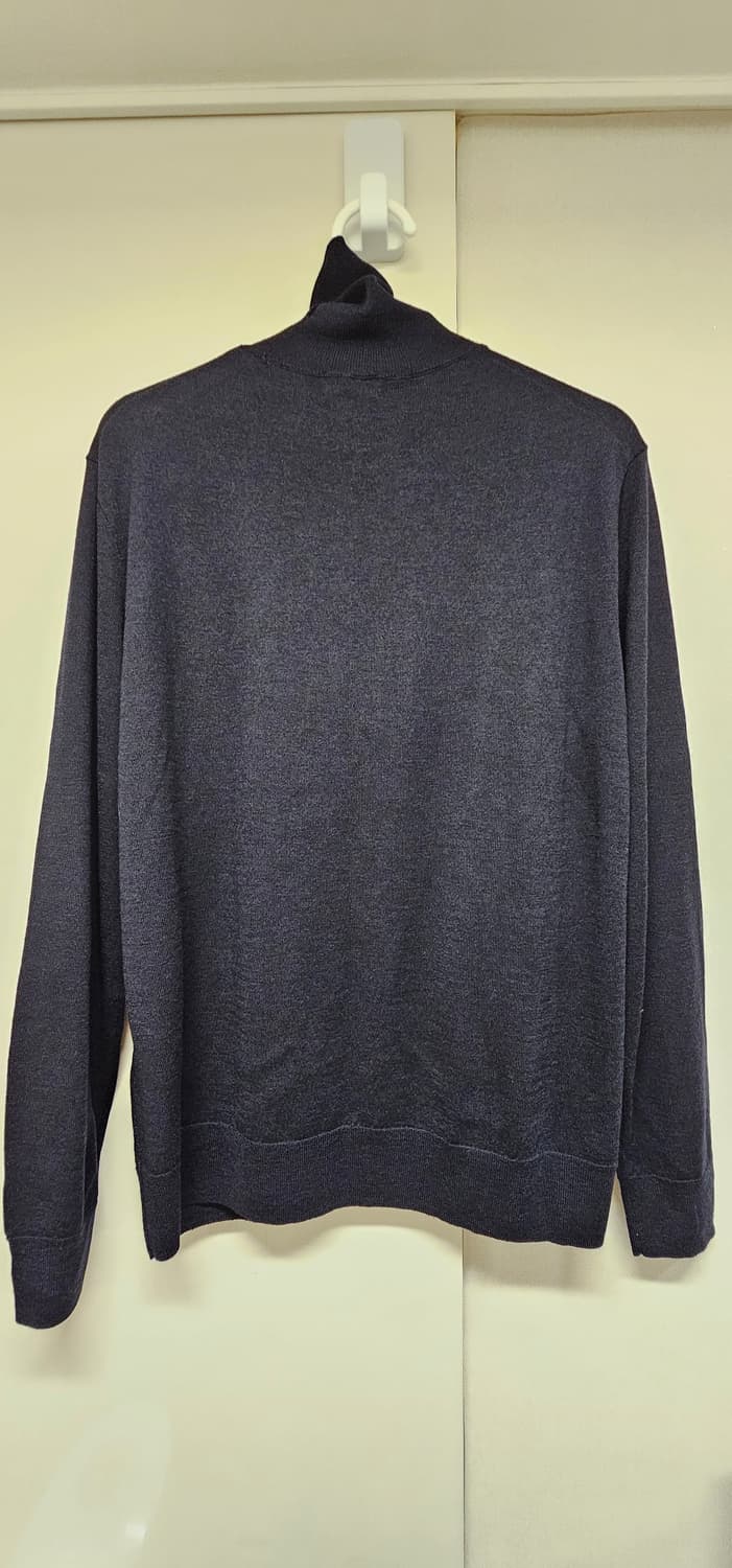 메리노 울 블렌드 하이게이지 터틀 넥 니트 [네이비, L] 상품이미지4