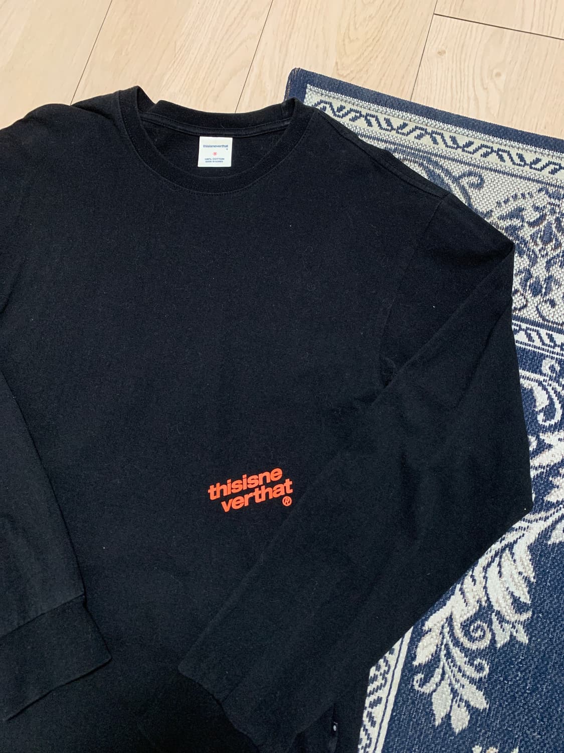 Thisisneverthat 검정 롱슬리브 긴팔 티셔츠 M 상품이미지2
