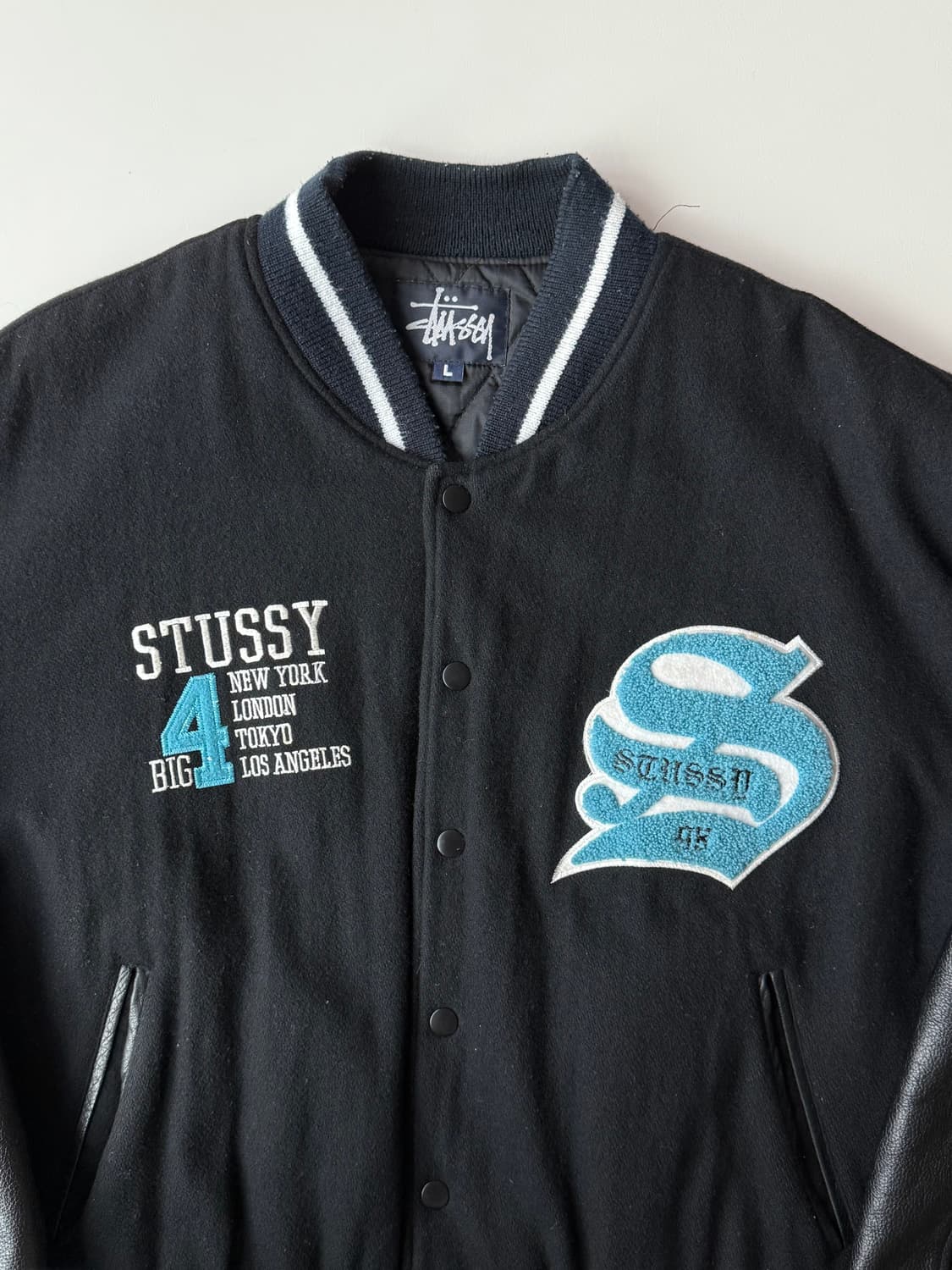 90s 스투시 BIG4 바시티 자켓 상품이미지1