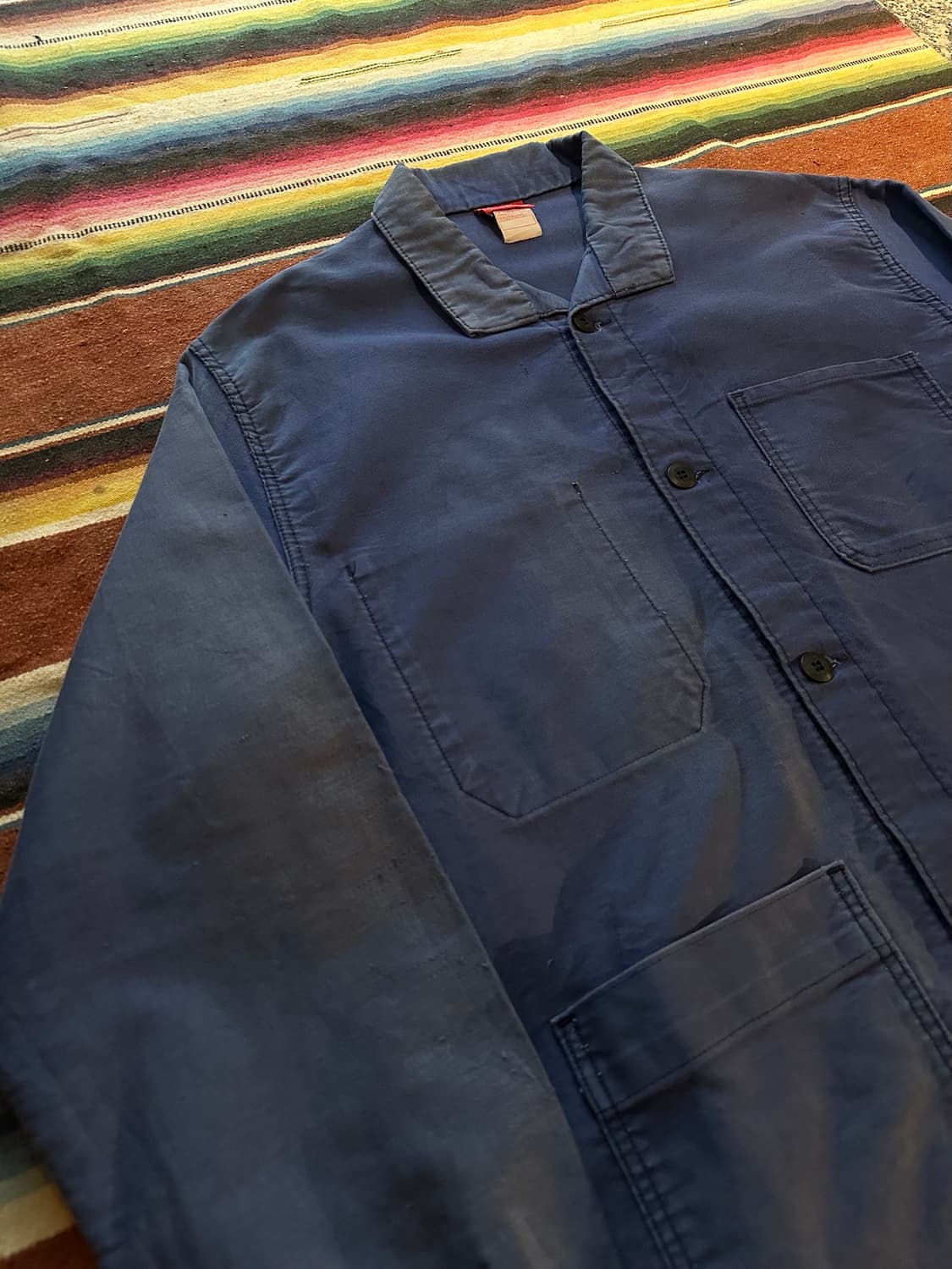 70s Adolphe Lafont 아돌프 라퐁 프렌치 몰스킨 워크 자켓 상품이미지4