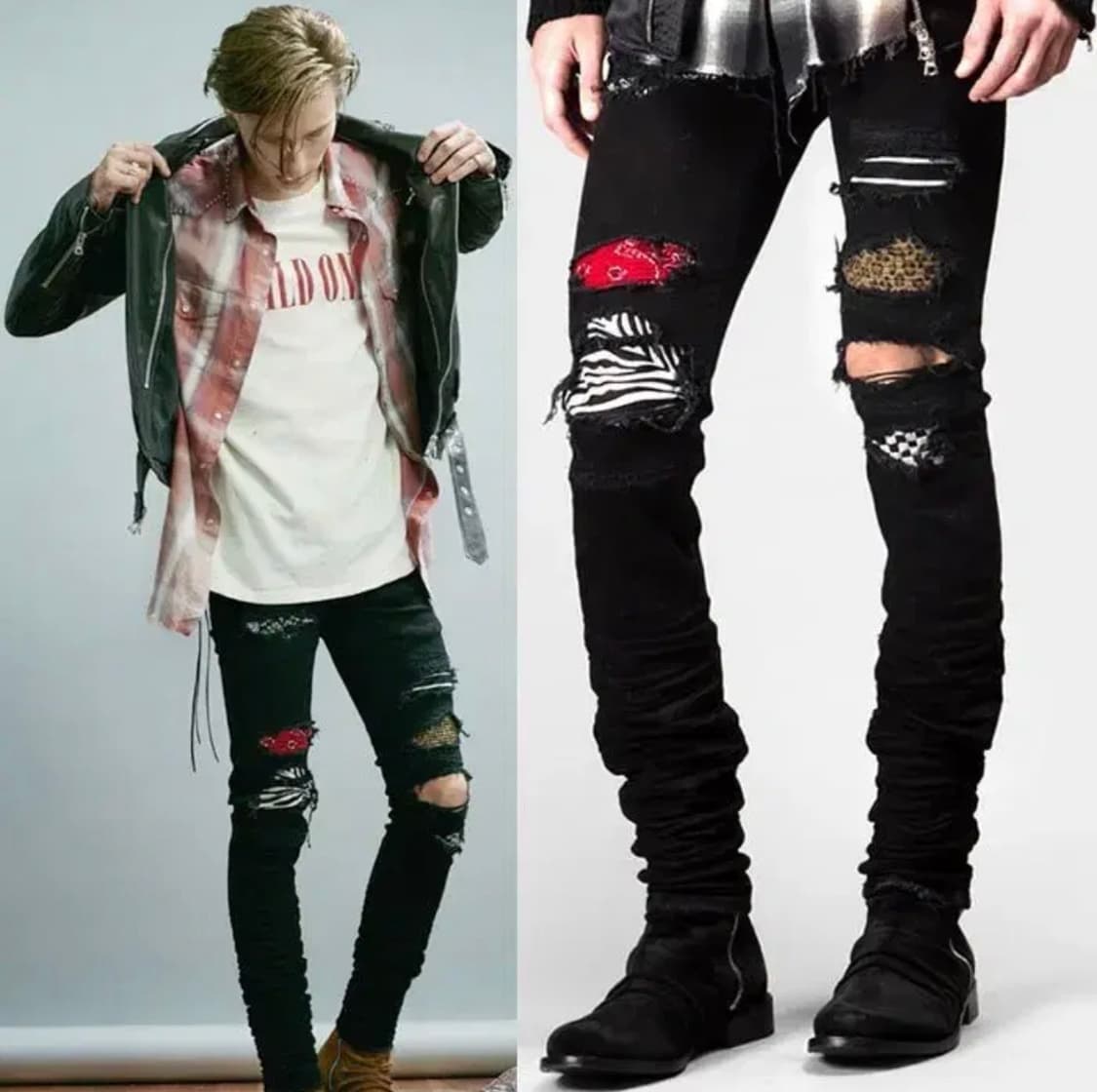 AMIRI 아미리 아트 패치 진 블랙 상품이미지1