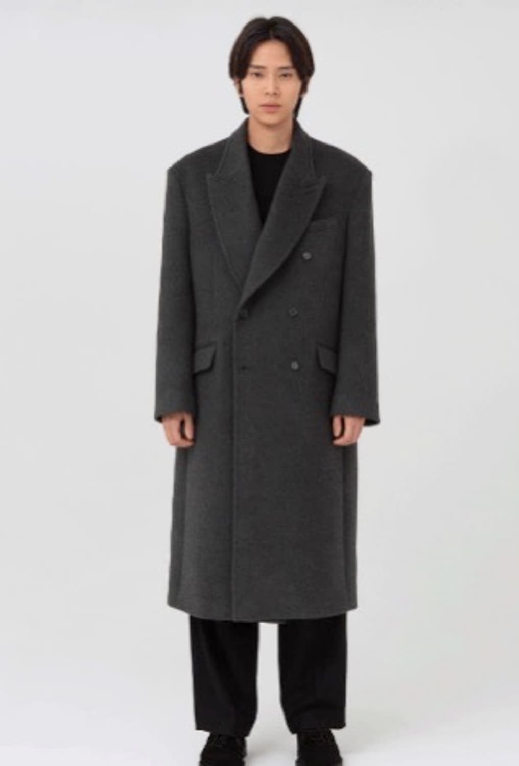 구매)브라운야드 더블코트 5사이즈 차콜 상품이미지2