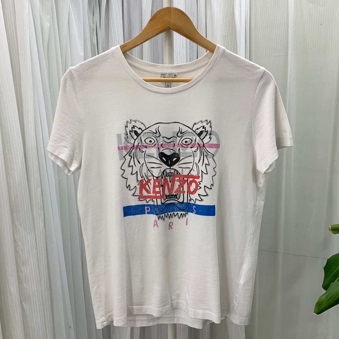 겐조 KENZO 화이트 타이거 프린트 반팔 티셔츠 1509 상품이미지1