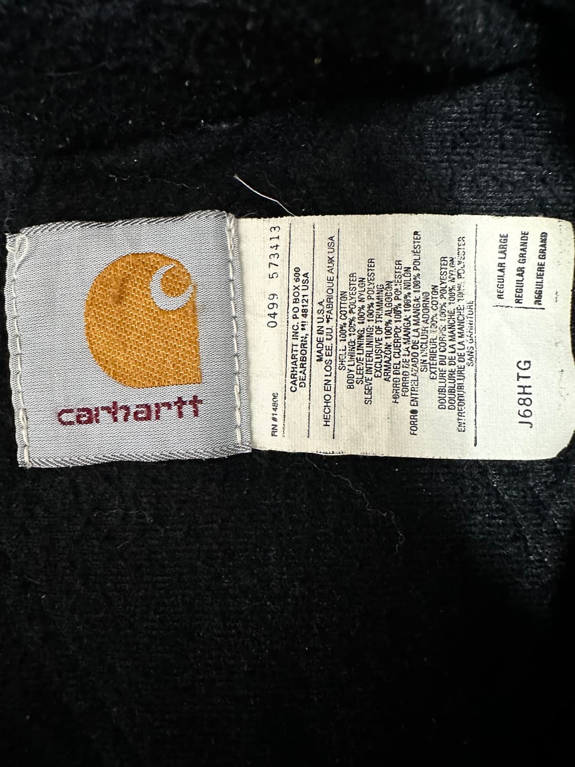 90s 칼하트 액티브 자켓 J68HTG 상품이미지7