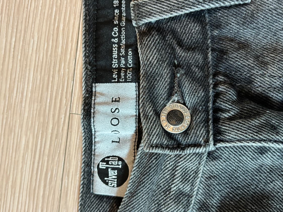 리바이스 실버탭 루즈핏 30사이즈 흑청 데님 상품이미지5