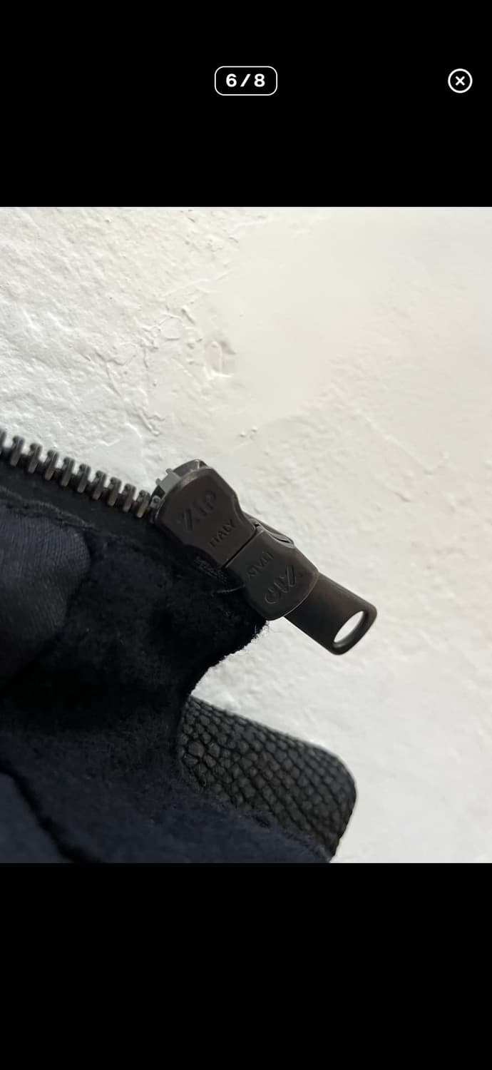 트랜짓 파이톤 가공 램스킨 레더 하이넥자켓 상품이미지6