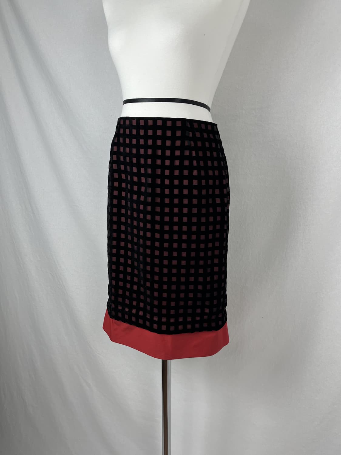 Vintage (maede in japan) 체크패턴 미디 스커트  상품이미지1