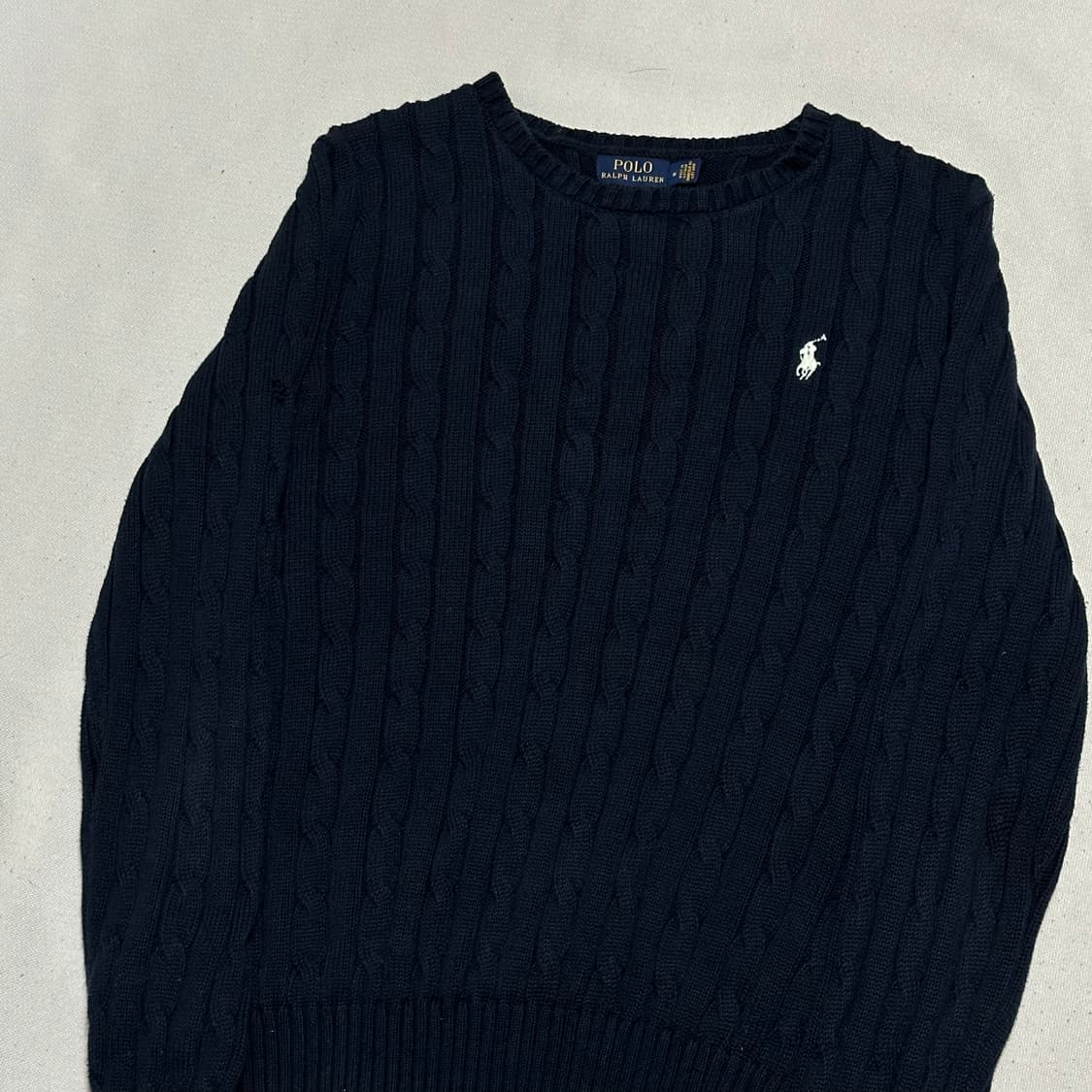 M 폴로랄프로렌 여성용 네이비 케이블 니트 상품이미지1