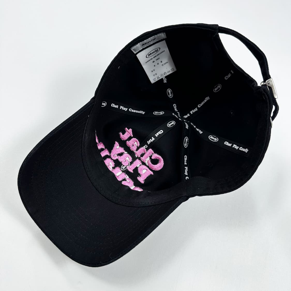 mmlg 엠엠엘지 핑크 블랙 볼캡 모자 상품이미지4