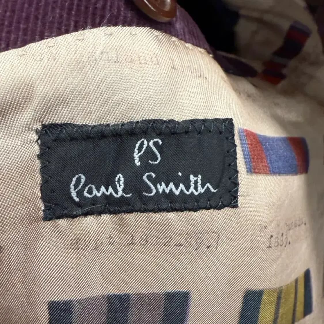 Paul Smith 버건디 코듀로이 자켓 38/48 상품이미지4