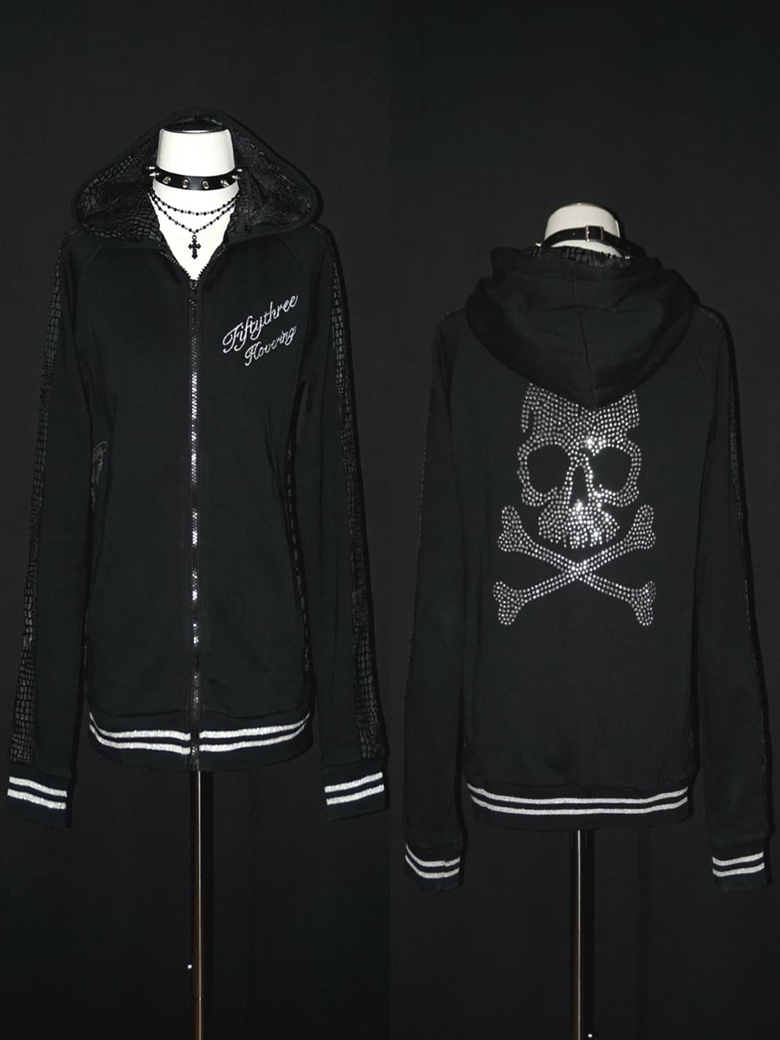 (strange heaven) punk rhinestone hood zi 상품이미지1