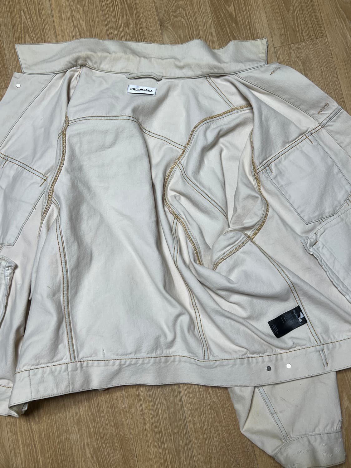 발렌시아가 크림 데님자켓 38 상품이미지7