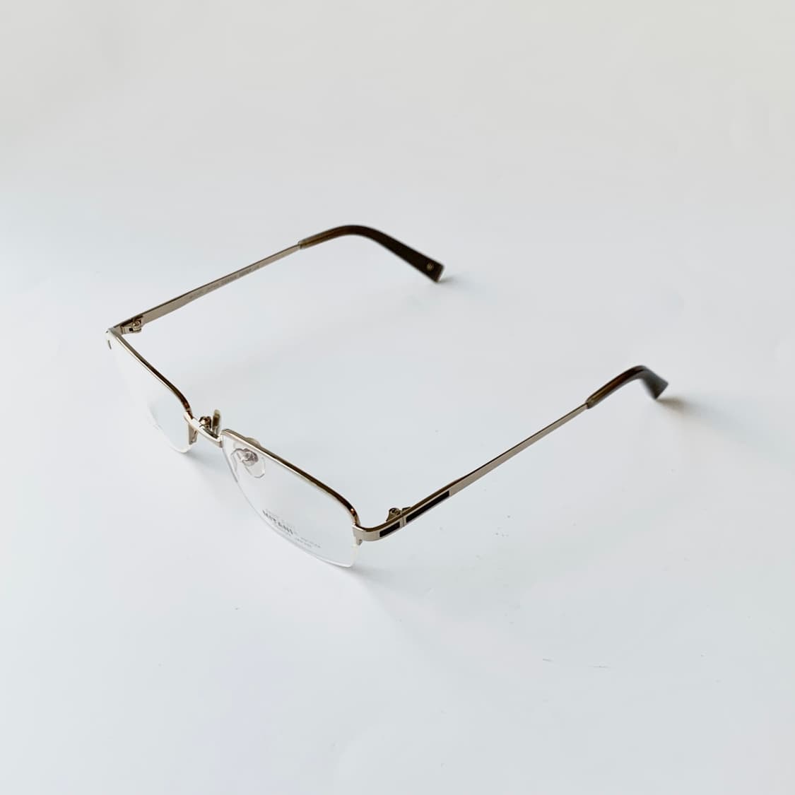 데드스탁 라운드사각 티타늄 골드 반무테 안경  333 상품이미지3