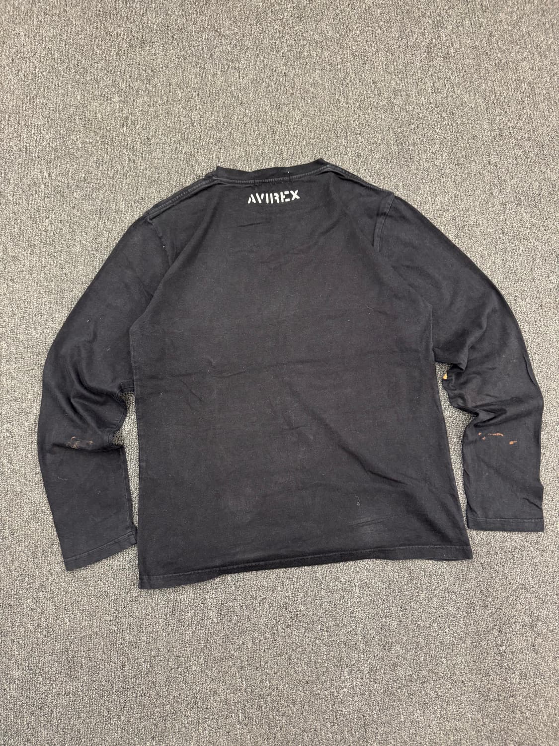L)AVIREX 빈티지 프린팅 블랙 롱슬리브(변색) 상품이미지6