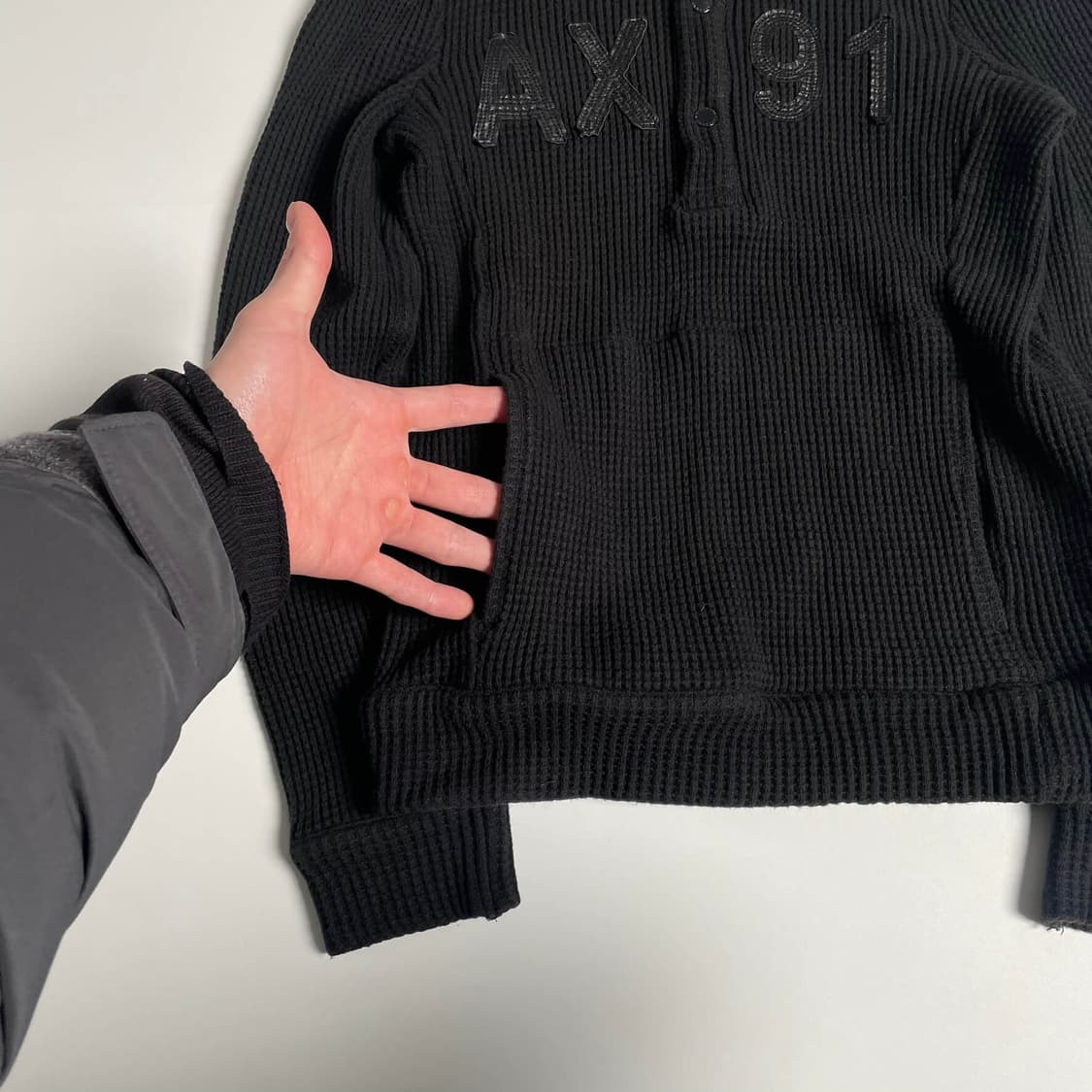 아르마니 익스체인지 와플 코튼 후드 상품이미지6