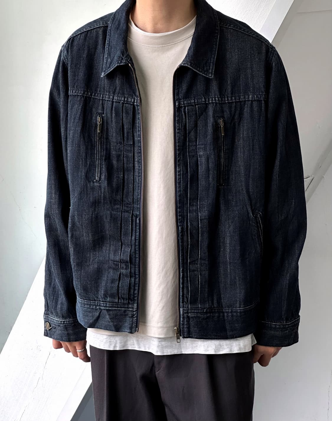 Denim loose silhouette trucker jacket 상품이미지2