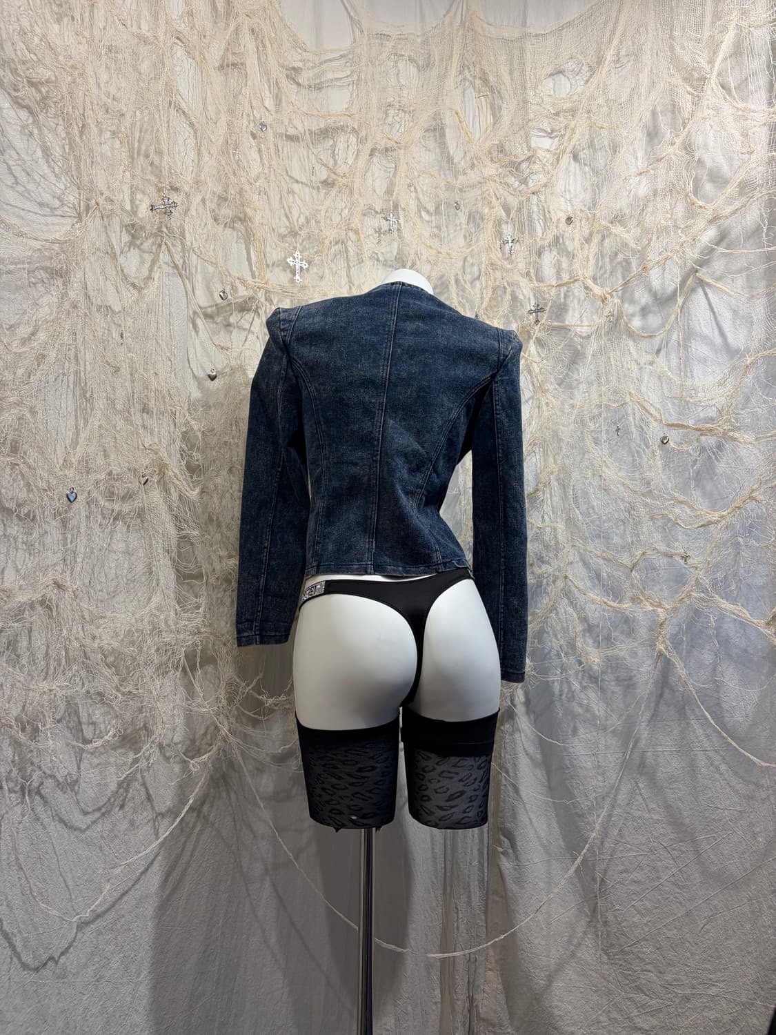 Y2K Chain loop stud detail  jacket 상품이미지3