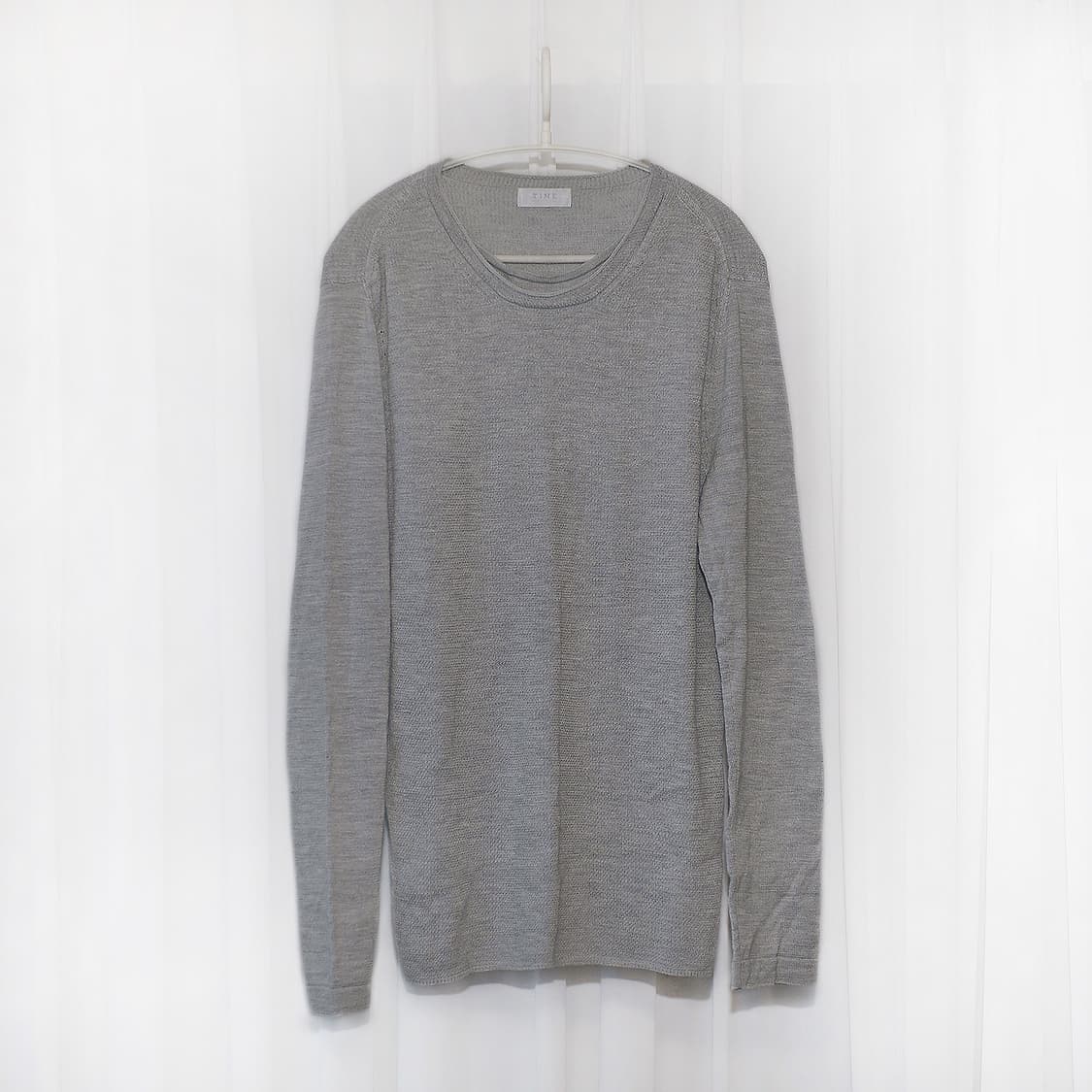 타임 (TIME) 더블넥 울.실크 루즈핏 핸드니트 (95 / 55-66) 상품이미지1