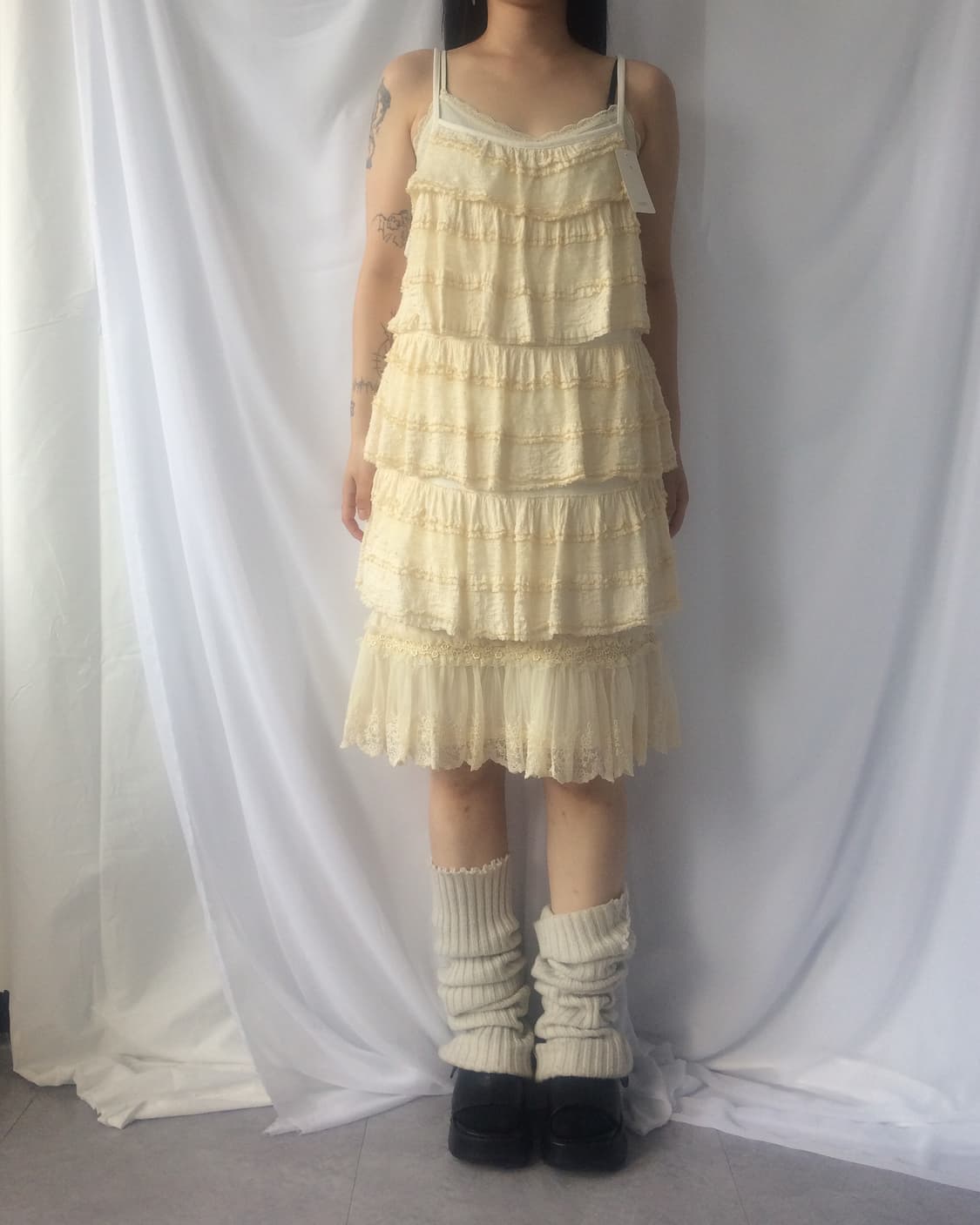 Lace layered sleeveless onepiece 상품이미지5
