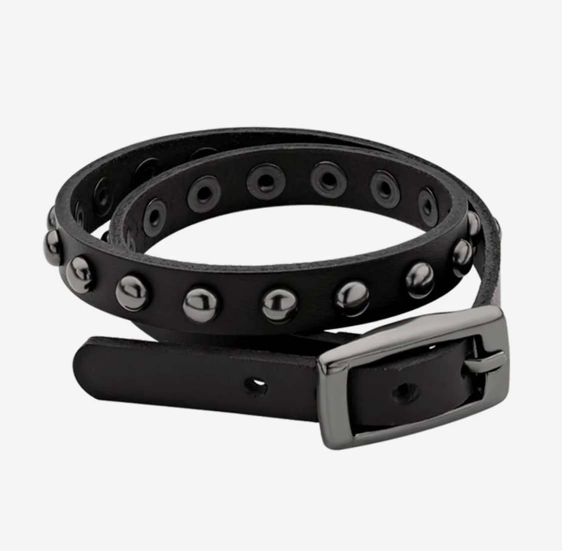 에브리벌스데이 Black stud leather belt necklace 상품이미지1