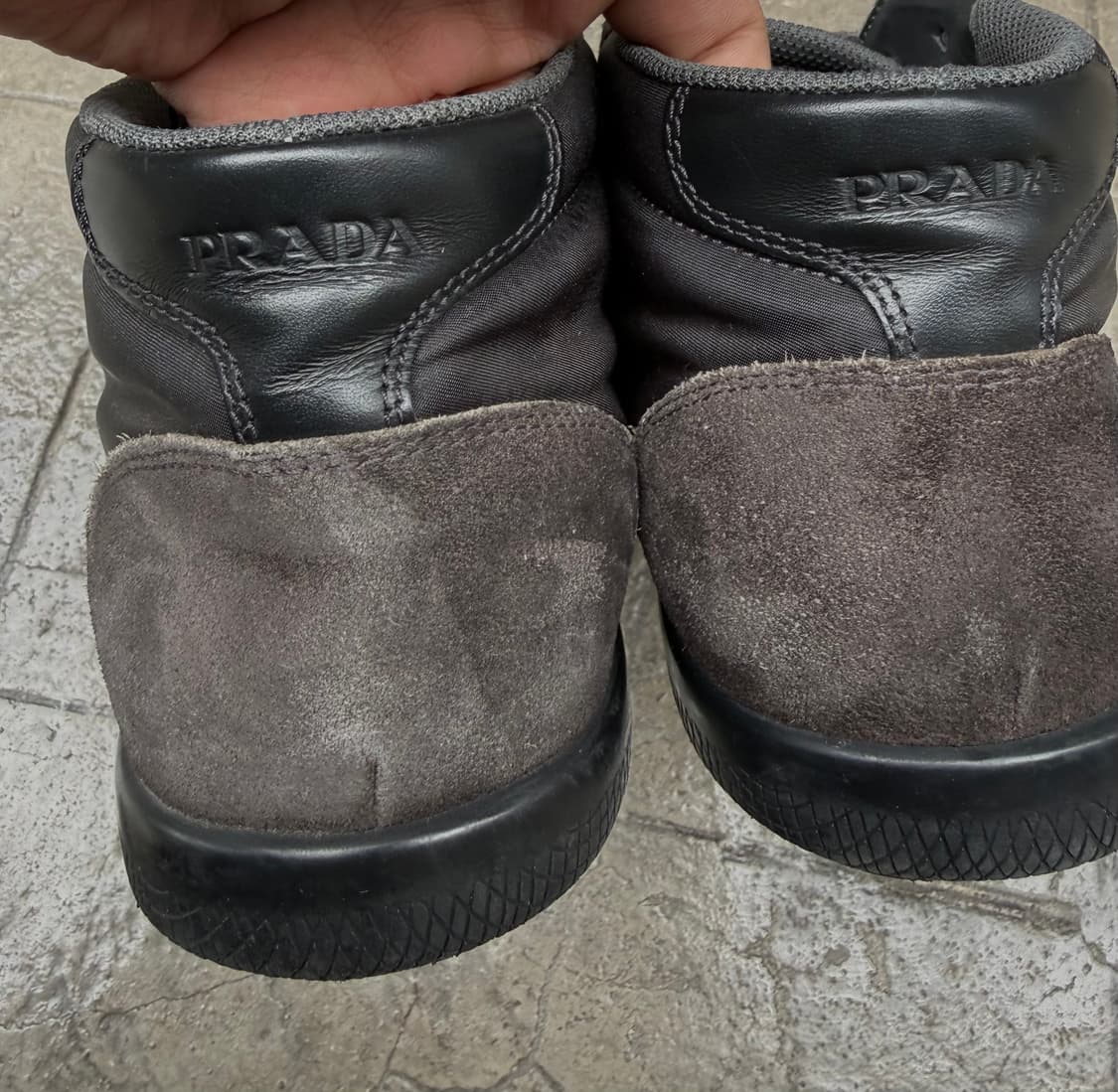 프라다 스포츠 스웨이드 나일론 하이탑 스니커즈 상품이미지5