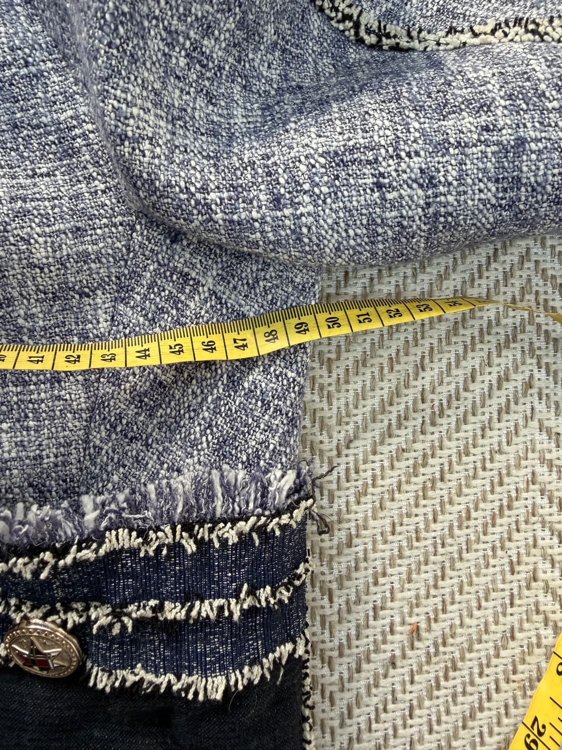 정품) TIME 타임 한섬 트위드 블루 자켓 82 상품이미지9