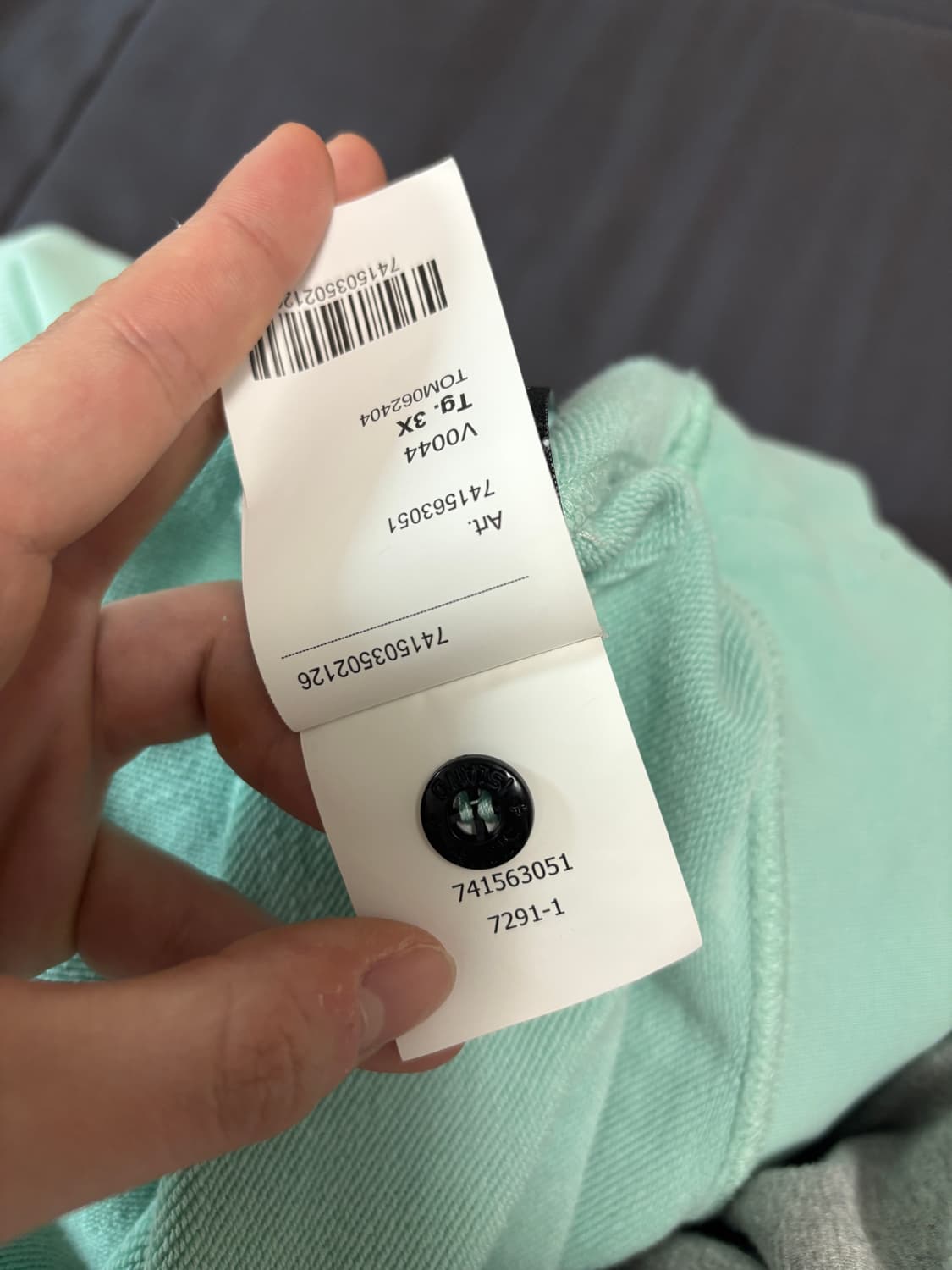 스톤아일랜드 맨투맨 3xl 아쿠아 색상 상품이미지3