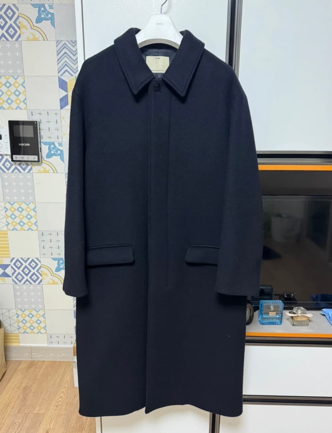 [2] 22fw 포터리(pottery) 멜튼 울 맥코트 다크네이비 상품이미지1