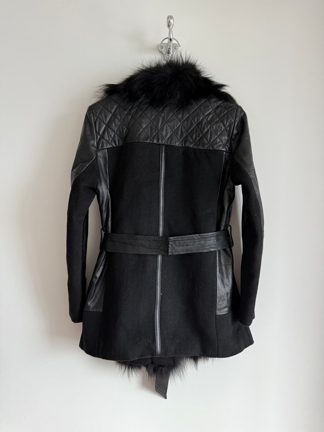 Pre owned 리얼 레더&모피 코트 상품이미지4