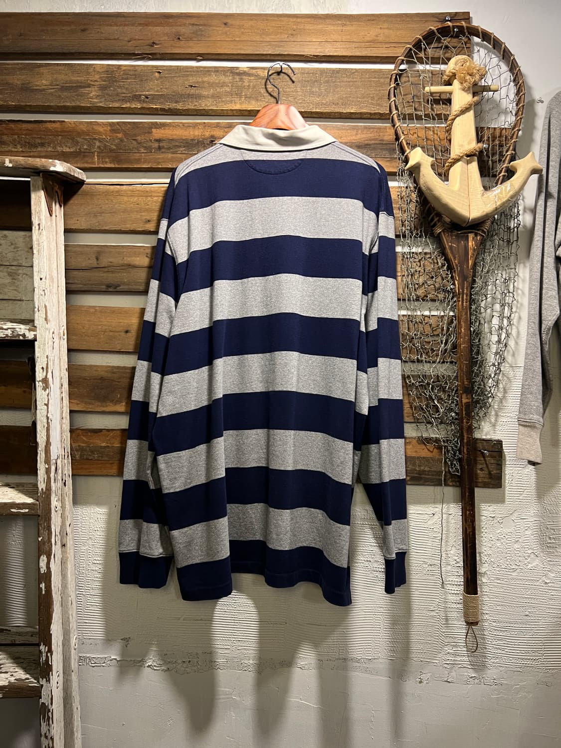 [2XL]폴로 랄프로렌 그레이 네이비 럭비 티셔츠 상품이미지6