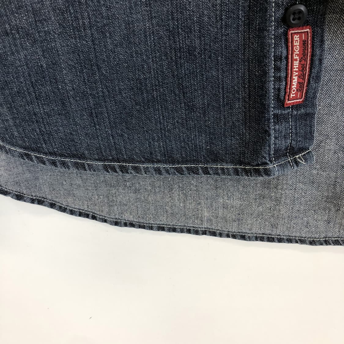 타미힐피거 레드라벨 프리미엄 빈티지 데님셔츠 90-95 상품이미지3