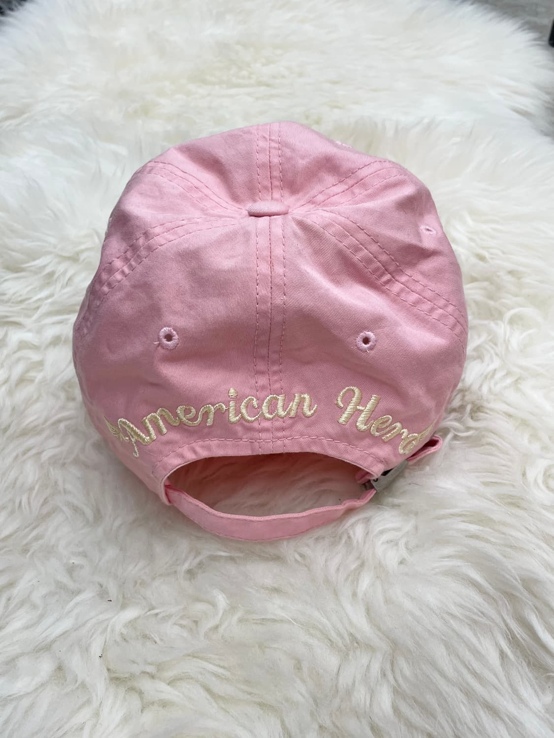 y2k 핑크 데미지 캡 상품이미지3