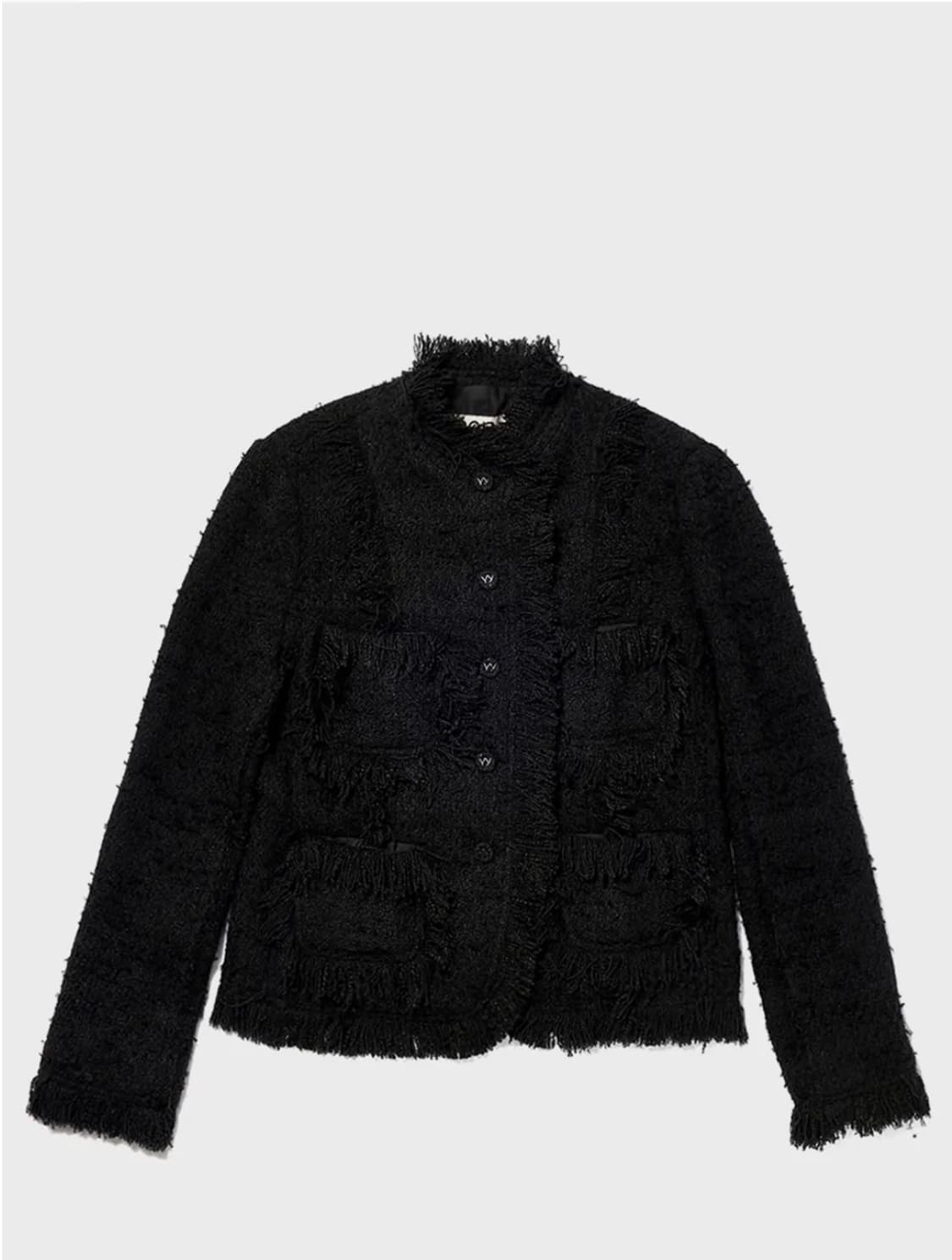 Open YY frayed tweed jacket 상품이미지1