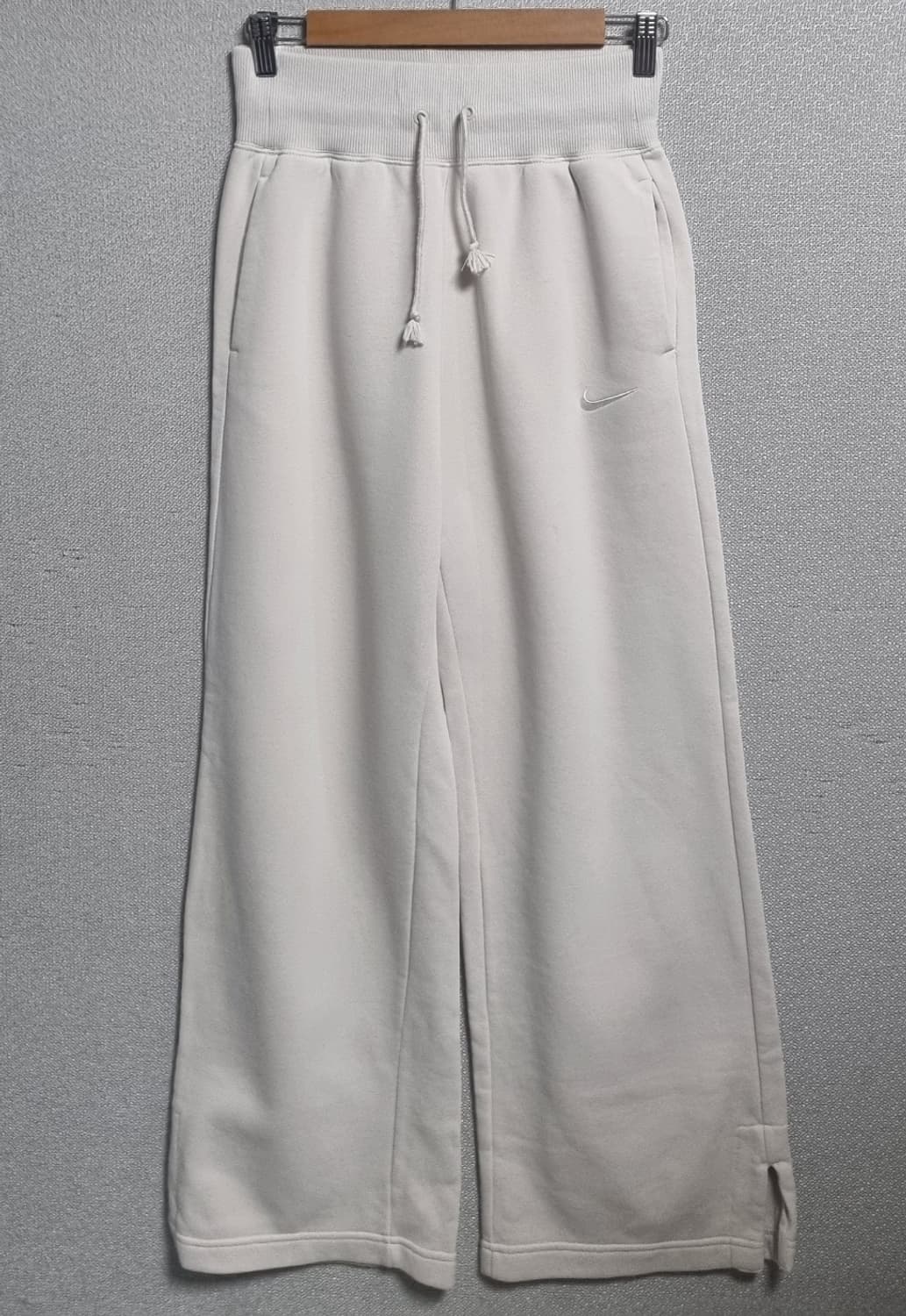 XS ) 나이키 라이트베이지 기모 와이드 트레이닝팬츠 상품이미지1