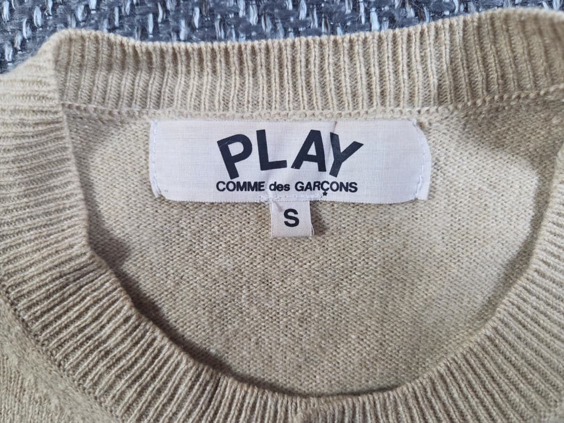 꼼데가르송 라운드넥 베이지 가디건 상품이미지4