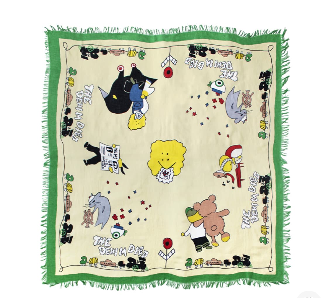 캐피탈 스카프 리넨 레이온 프린지 스톨 패키쉬 레인보위 파크 상품이미지1