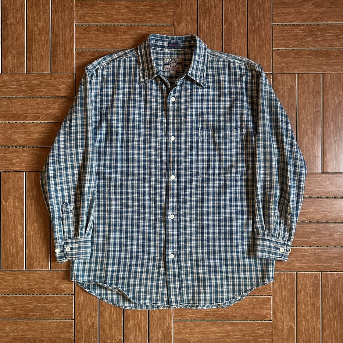 Blue mountain indigo check pocket shirts 상품이미지1