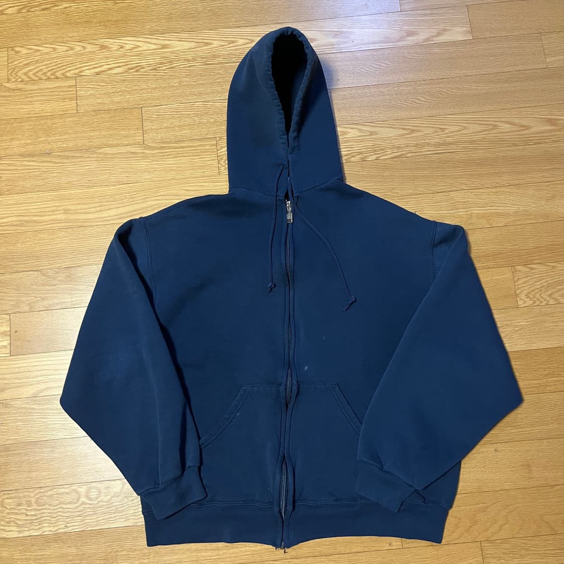 [L] 90s 빈티지 러셀 후드집업 네이비 상품이미지2