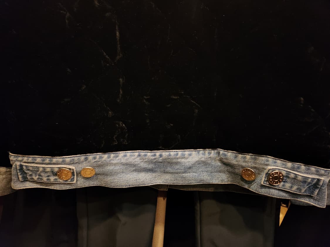 산드로 블랙 벨벳 데님배색 퀼팅자켓 상품이미지6