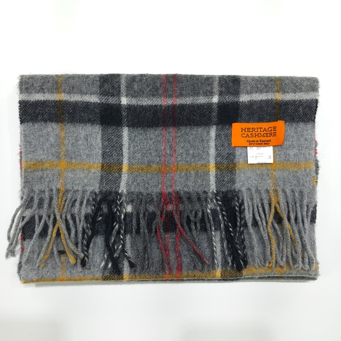 MX359 헤리티지 캐시미어 그레이 타탄체크 울 캐시미어 목도리 머플러 상품이미지7