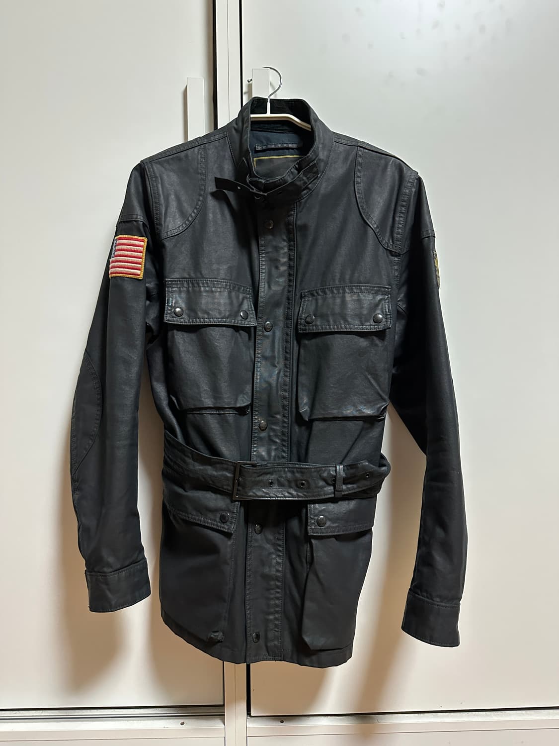 랄프로렌 데님앤서플라이 벨티드 왁스 모토자켓 M 상품이미지1