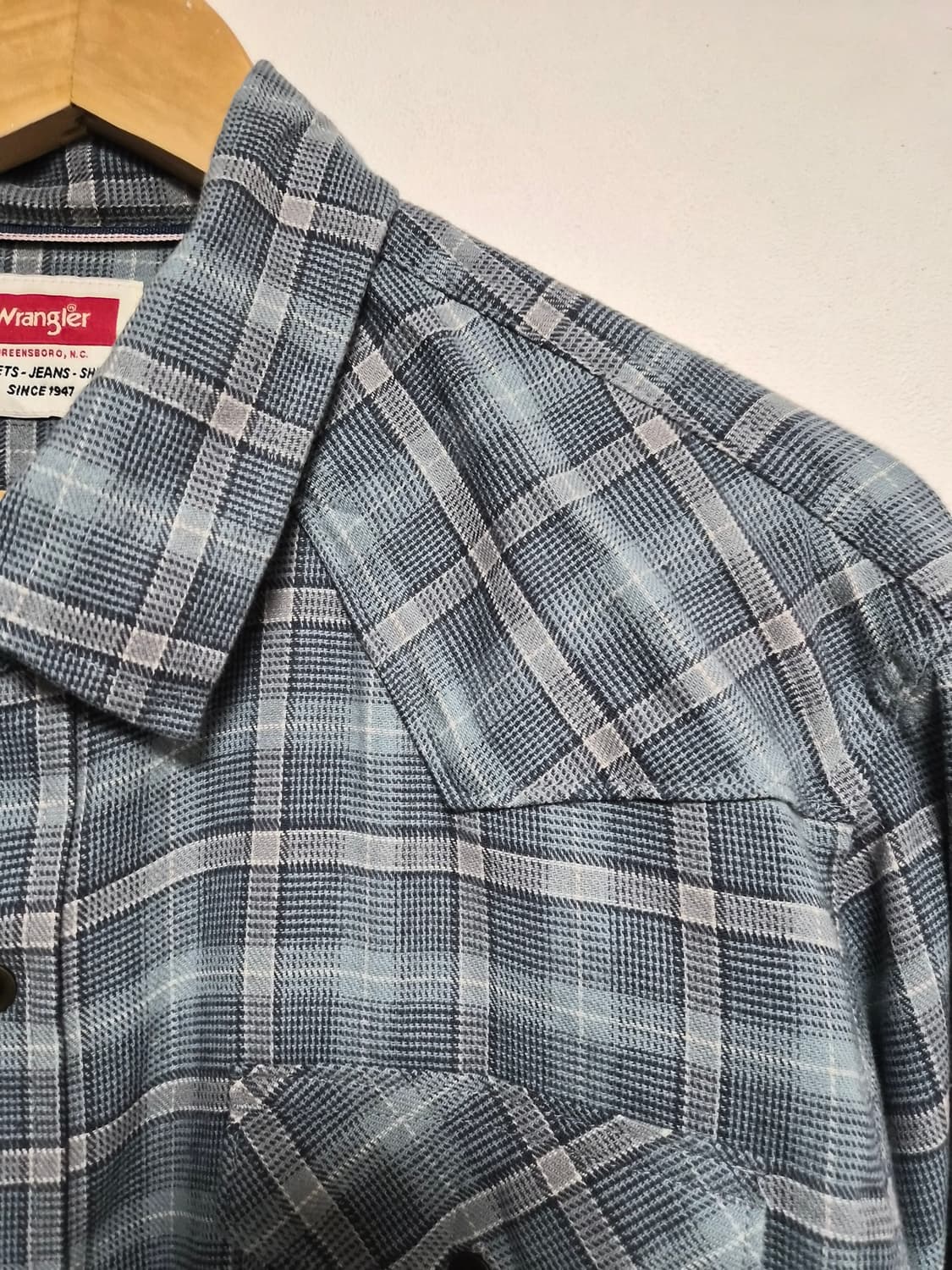 랭글러Wrangler 체크 웨스턴 셔츠 L사이즈 - S336 상품이미지3