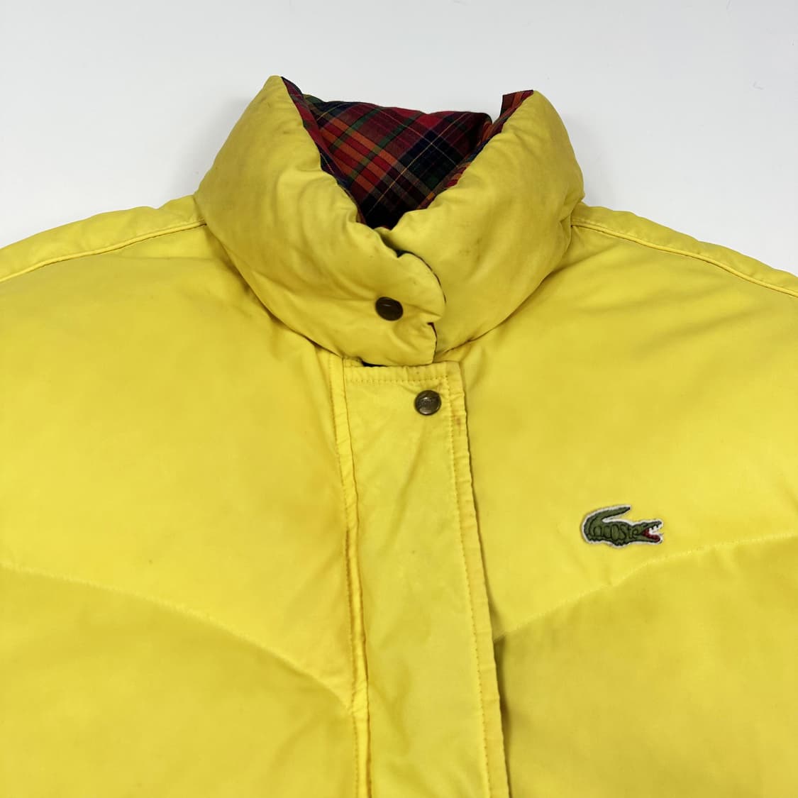라코스테 올드 아카이브 클래식 타탄체크 리버시블 패딩 S 상품이미지7