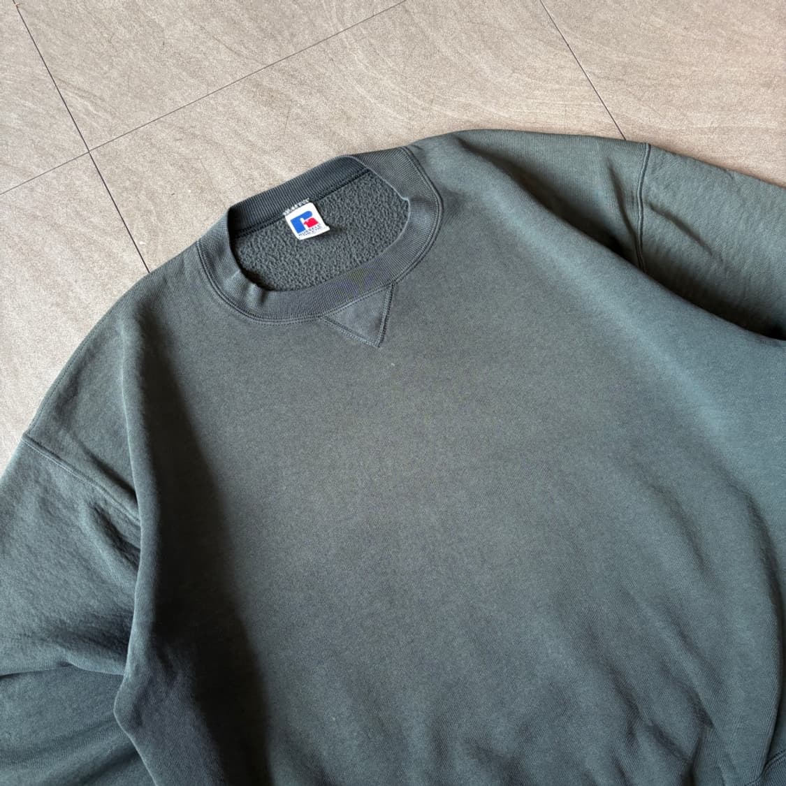 90s 90년대 미국 생산 러셀 블랭크 그레이 스웻셔츠 상품이미지2