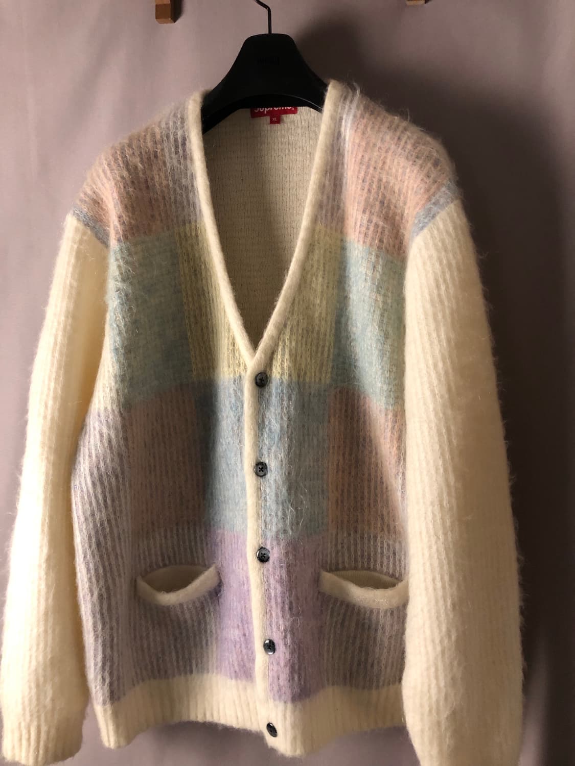 슈프림 브러쉬드 그리드 가디건 상품이미지2