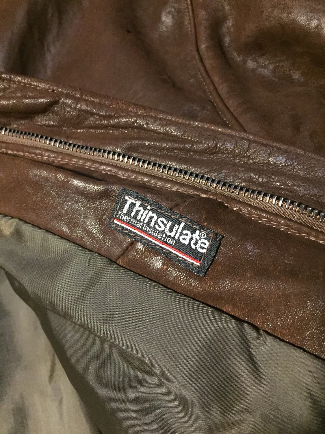 90‘s 골든베어 고트스킨 a-2 레더자켓 상품이미지9